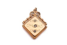 Vintage Gold Filled Rhinestone Pocket Watch Fob