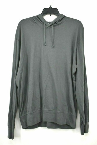 J Crew Men's Gray Long Sleeves Cotton Lightweight Pullover Drawstring Hoodie - Afbeelding 1 van 10