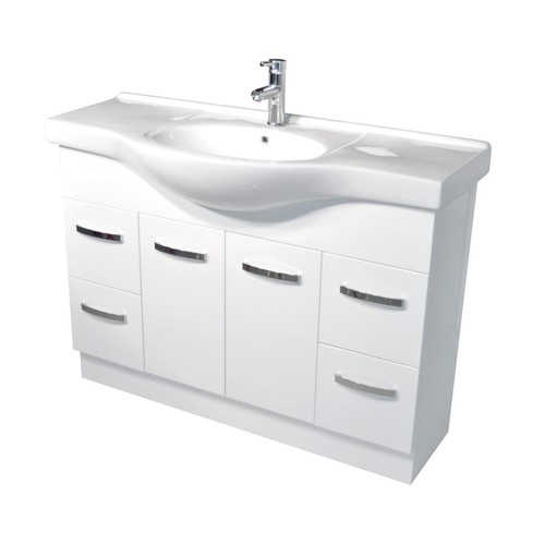Bathroom 1200mm Vanity cabinet & Ceramic semi-recessed top #ANTONIO - Picture 2 of 6