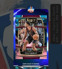  💫 2021 EVAN MOBLEY RC 1/3 💫 SELECT FOTL Neb. Digital Card Panini NBA DUNK APP
