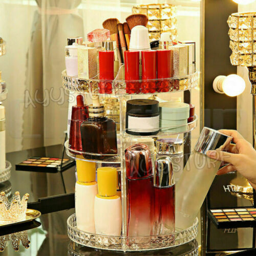 3 Layer 360° Rotating Makeup Organiser Cosmetics Holder Display Stand SkinCare A - Picture 9 of 10