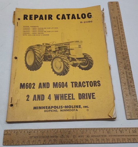 M602 und M604 TRAKTOREN - Minneapolis-Moline REPARATURKATALOG R-2086