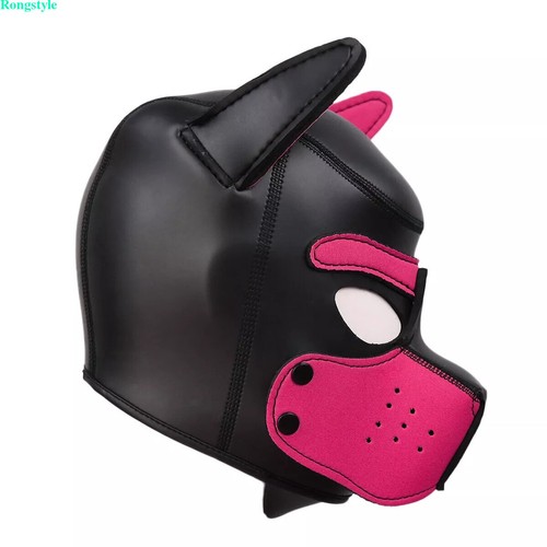 Neoprene Puppy Hood Role Play Dog Mask Puppy Cosplay Full Head for Couples Sexto - Picture 51 of 62