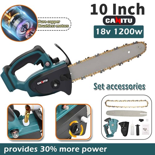 Mini Chainsaw Cordless 10" / 12'' Electric Saw Wood Cutter For Makita No Battery - Picture 18 of 24