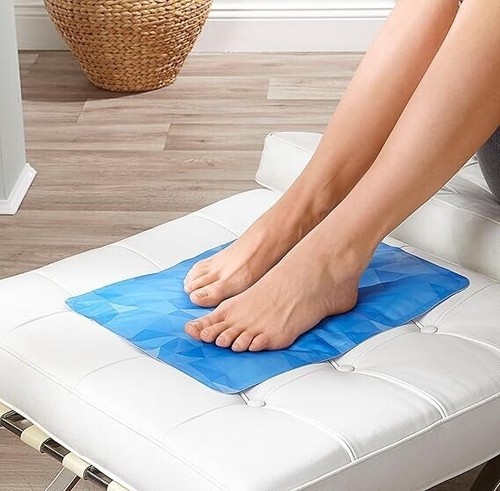 Kühlmatte 2er SET - selbstkühlende Decke - Kühleffekt durch Gel Menschen Hunde - Bild 3 von 3