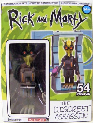 RICK AND MORTY DISCREET ASSASSIN KROMBOPULOS MICHAEL 54 PIECE BUILDING SET NEW