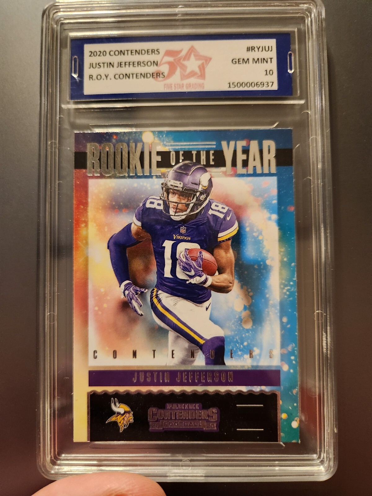 2020 Panini Contenders - Rookie of the Year Contenders #RY-JUJ Justin Jefferson