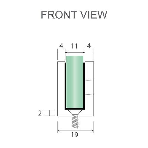 80x210cm Glass Shower Screen with White Wall U-Brackets - Picture 9 of 10