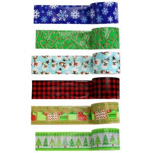 12-Pack 2 inch x 10 Yard Iconikal Christmas Style Printed Duct Tape