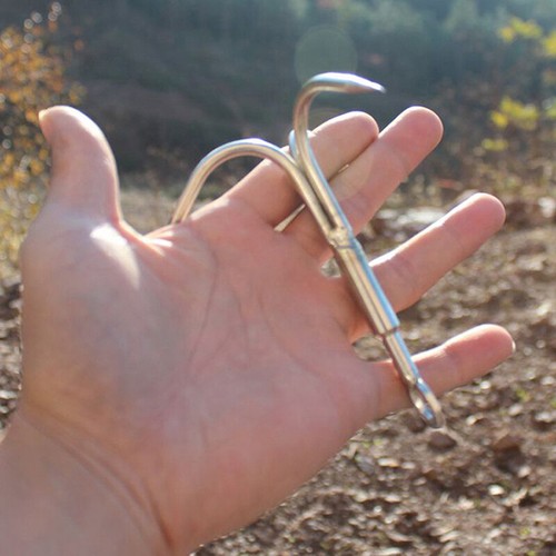 Survival Grappling Steel Hook Rock Climbing Claw Outdoor WXXX Carabi N7Z3
