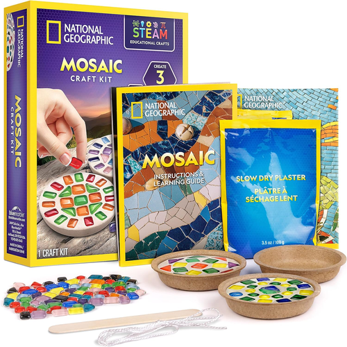 National Geographic Mosaik Bastelset für Kinder - Mosaikset für Creatin - Bild 10 von 12