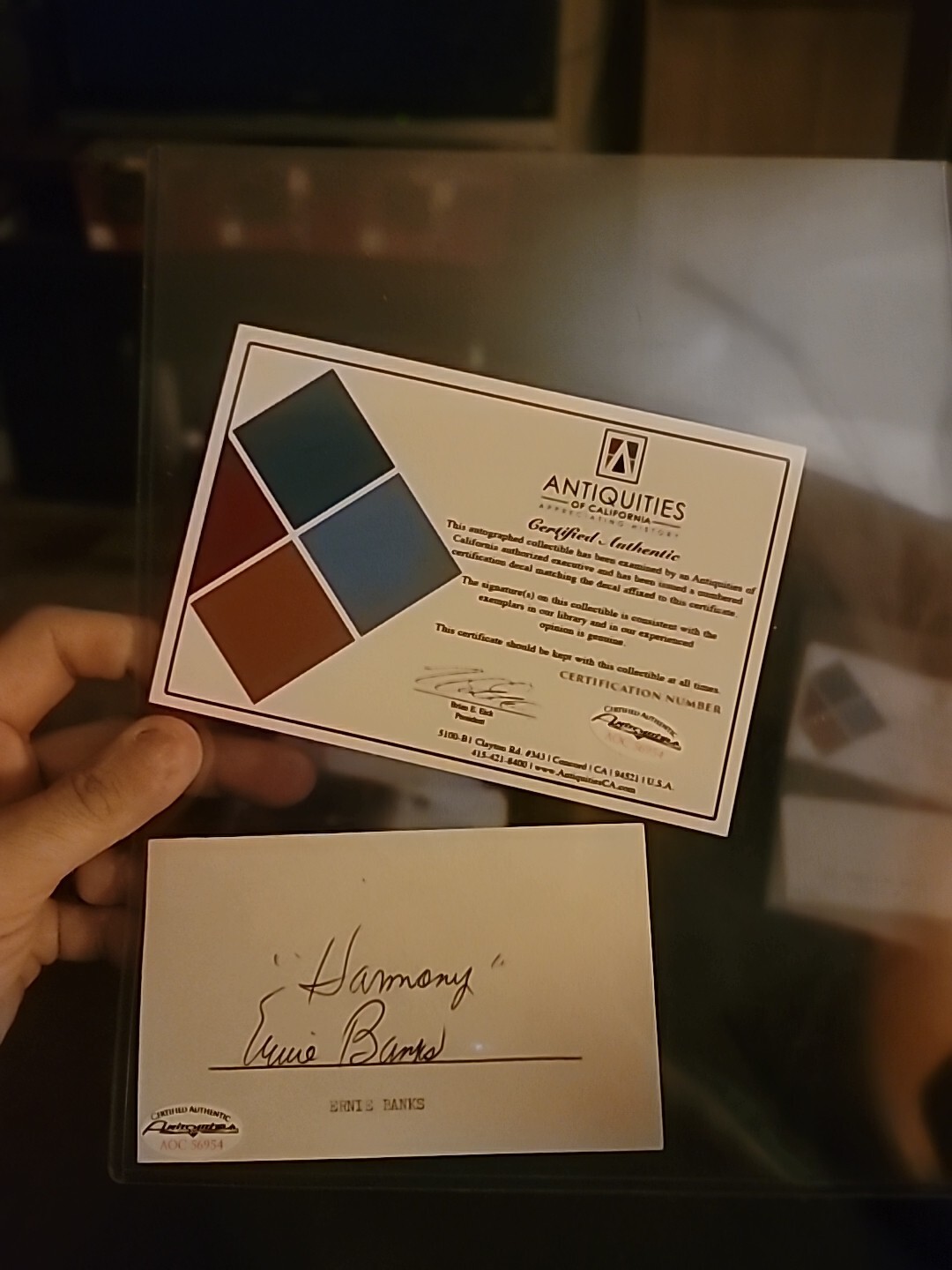 Ernie Banks Autographed Signed 