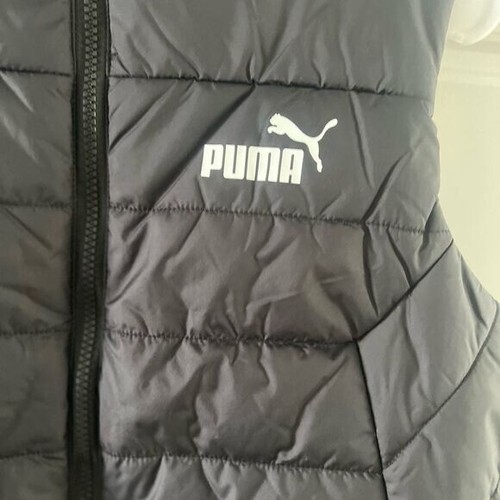 Puma Womens Black Padded Puffer Vest Jacket With Side Pockets & Full-Zip Closure - Picture 6 of 13