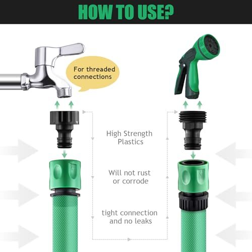 16 Pieces Garden Water Hose Quick Connectors,3/4 Inch GHT Male and Female - Picture 3 of 7