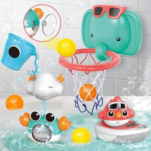VATOS Baby Bath Toys, Bathroom Baby Toys for Boys Girls 1 Year Old Baby Bathtub