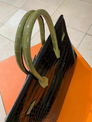 HERMÈS Birkin 35 Crocodile Bag Krokodil Kroko Tasche Handtasche Porosus New Neu - Bild 8 von 11