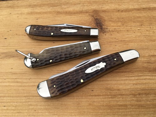 CASE TESTED XX 6240 & 6207 TRAPPERS + EASY OPEN JACK 1920-1940 GREEN BONE USA - Picture 23 of 24