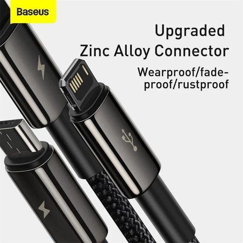 Baseus 3 in 1 USB Type C Cable For iPhone 14 13 12 Fast Charging Cable Samsung - Picture 2 of 20