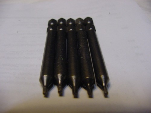5x Zephyr Square Recess Power Bit 3/16"(Body dia) point 0  2 3/4" E8100XX275 USA - Picture 6 of 11