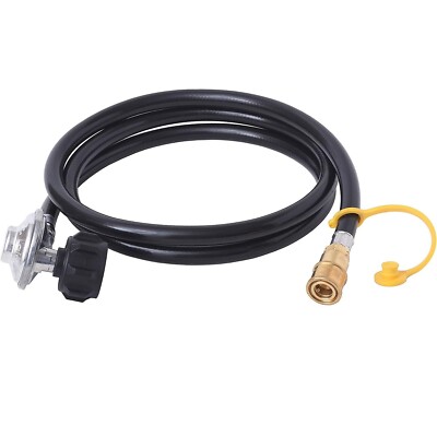 90 Degree Low Pressure Regulator Assembly with Quick Connect & 6 ft Hose 