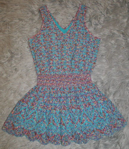 RAMY BROOK Mini Dorris Eyelet Ruffle Smocked Embroidered Dress Small NWT - Picture 6 of 7