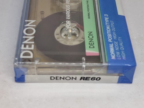 DENON RE 60 Blank Audio Cassette Tape (Sealed) NOS! New - Picture 4 of 5