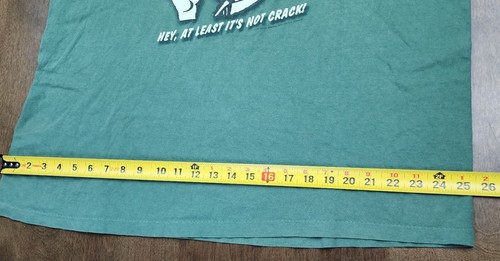 Vintage Marijuana Humor T Shirt Mens XL Changes Tag Single Stitch Army Green - Picture 9 of 15