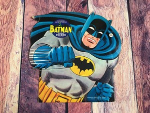 VTG-1966-Batman-45-Record-Die-Cut-Picture-Comic-Sleeve-It-s-The-Batman-Look-Out