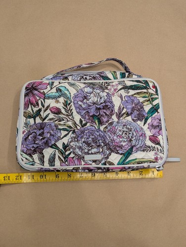 Vera Bradley Medium Mutilple Pocket Night Bag/Travel Makeup Bag Light Floral - Picture 6 of 7