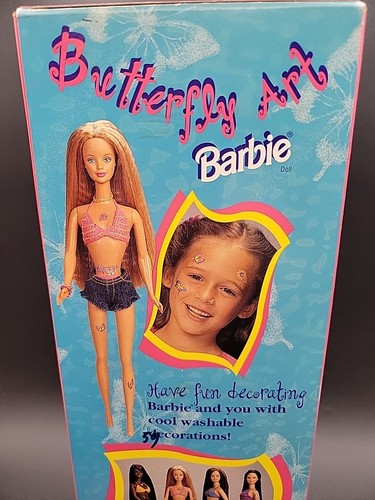 Muñeca Barbie Arte Mariposa Con Tatuajes Mattel 20359 Sellada En Caja Original 1998 - Imagen 6 de 12
