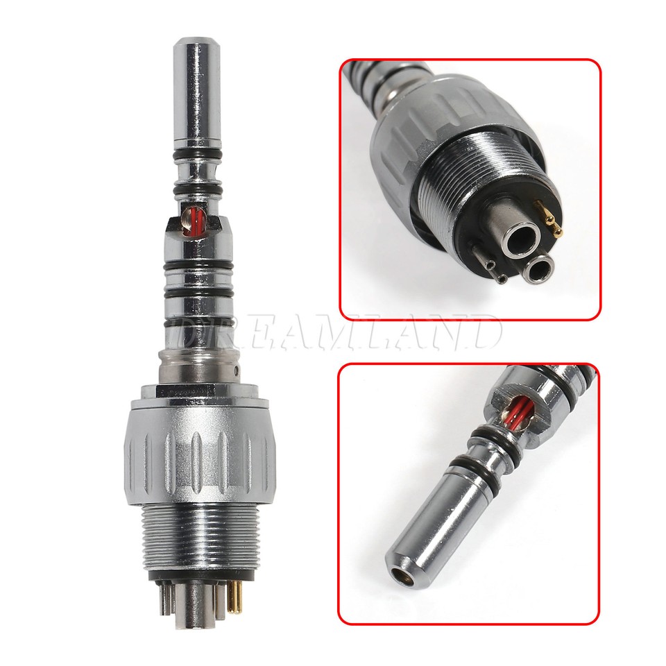 1-10* Dental LED E-generator High Speed Handpiece 4 H Coupler Fit Kavo - Foto 4