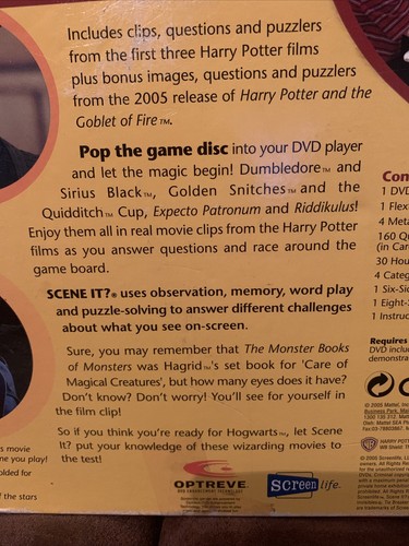 Harry Potter Scene It? The DVD Board Game Box And Contents Mint Condition(E) - Picture 3 of 9