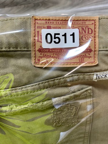 Lucky Brand Shorts Womens 6/28 Green Khaki Boyfriend Short Distressed Button Fly - Picture 10 of 10