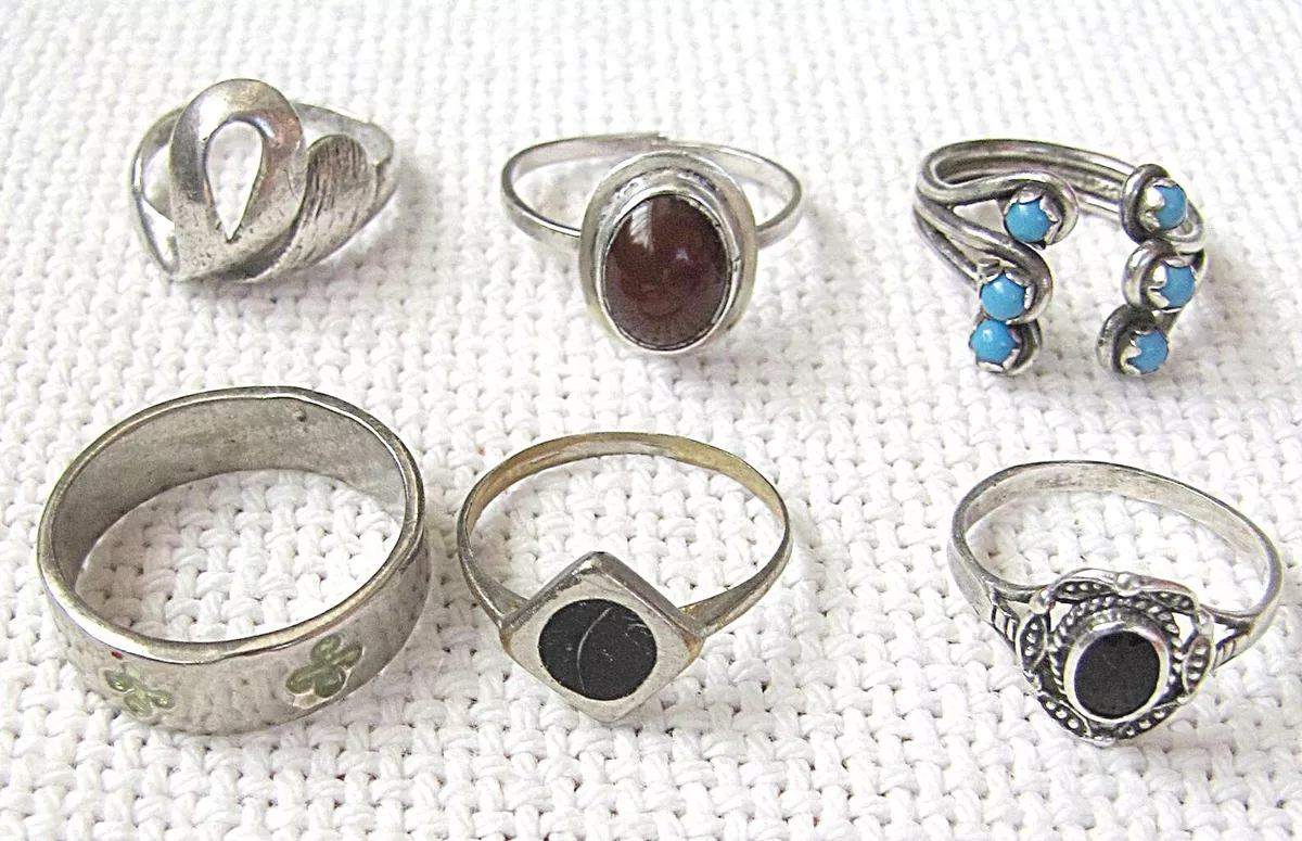 Vintage silver rings best sale ebay