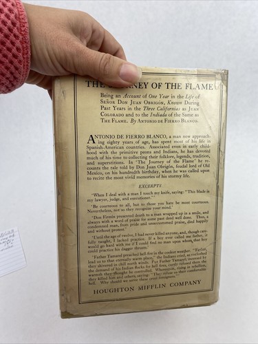 The Journey of the Flame Fierro Blanco, 1933, 1st Edition, DJ California History - Picture 3 of 24