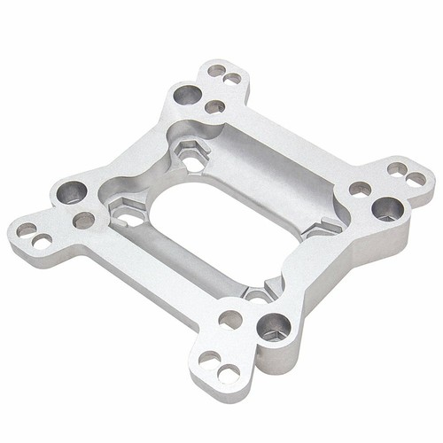 Carb Carburetor Adapter 2bbl-4bbl Kit 4-Bolt 2 Barrel to 4 Barrel Aluminum New - Picture 8 of 12