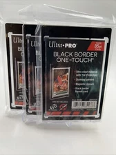 Ultra Pro One-Touch Magnetic Card Holder BLACK BORDER 35pt Point, LOT of 3