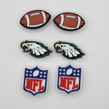 NFL Philadelphia Eagles Football Team For Crocs Shoe Charms Jibbitz - 6 pieces