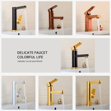 Multi Color Single Handle/Hole Space Aluminum Bathroom Basin Mixer Taps Faucet