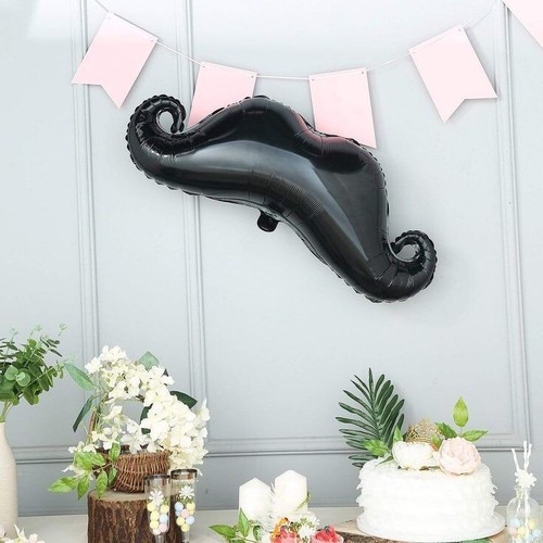 MOUSTACHE GIGANTE (45 * 98cm) Bigote globo foto accesorios autoinflados decoración de fiesta - Imagen 2 de 5