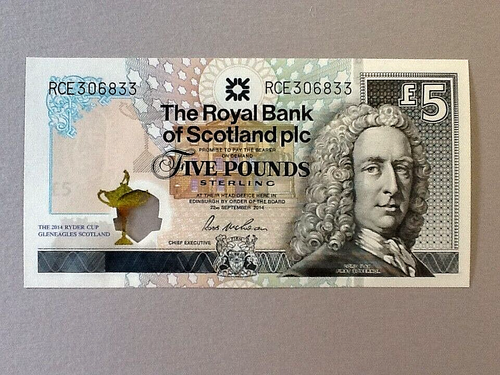 Scotland 5 Pounds P-369 2014 Ryder Cup Commemorative