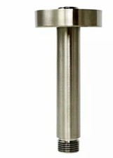 Bathroom 1/2 NPT All Brass 4-Inch Round Straight Shower Arm for Fixed 4 In.