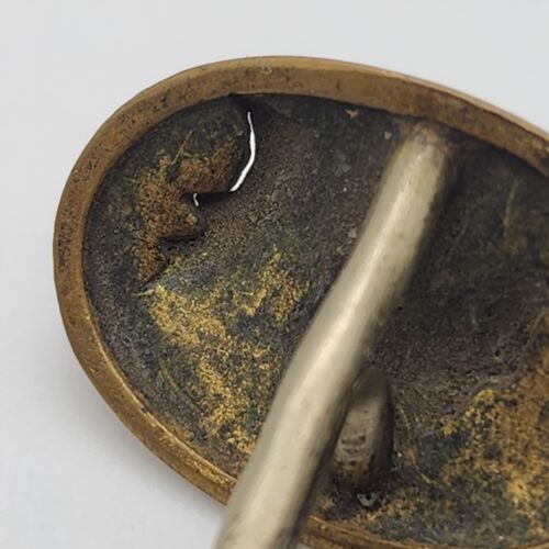 Art Nouveau Angel Cupid Autumn Leaf - Mismatched Whale Back Cuff Links - As Is - Picture 7 of 13