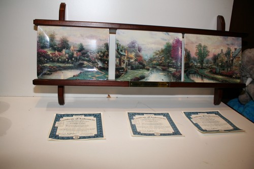 Bradford Exchange Thomas Kinkade Framed Collector Plates - Lamplight Village - Picture 17 of 22