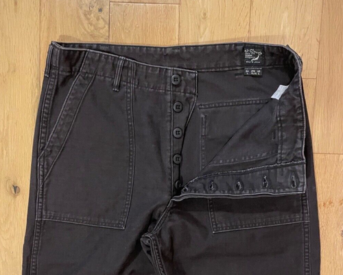 orSlow US Army Fatigue Pants Black Stone Size 4 (33" to 34") Regular Fit - 第 4/5 張圖片