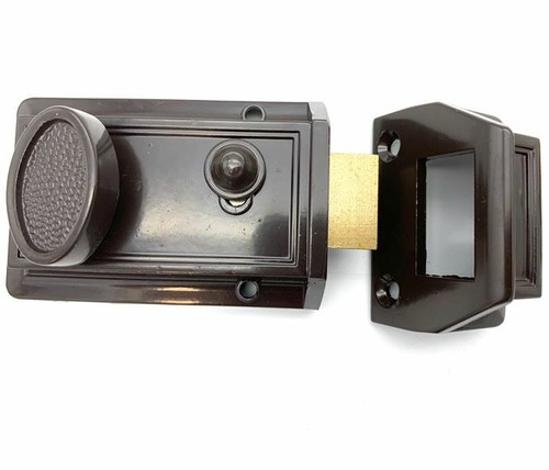 Night latch Lock with cylinder / barrel 2 x keys Replaces lockwood door lock - Picture 2 of 4