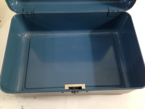 Cassa Wilco acciaio grigio martellato vintage Union Steel Chest Corp Le Roy NY - Foto 9 di 10