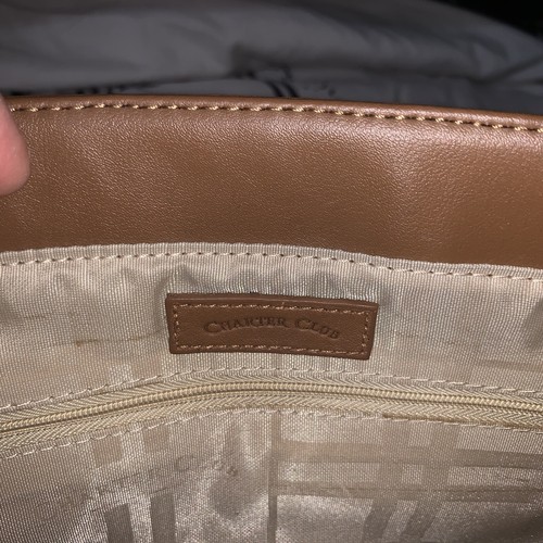 GENUINE LEATHER | Shoulder Bag Purse | Medium | Tan | Charter Club 🦅 - Picture 8 of 11