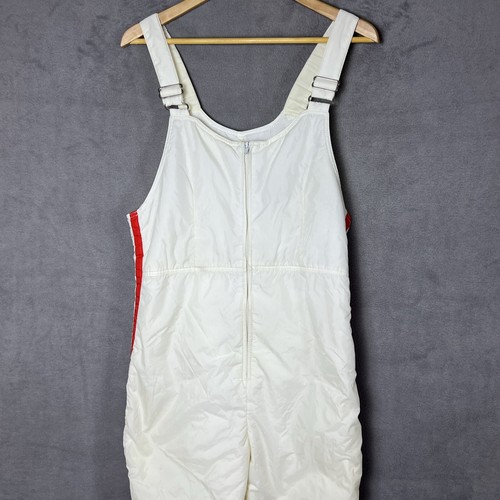 Vintage Profile Women's Size L Ski Jacket & Overalls Set White Red Snow Skiing - Picture 3 of 16