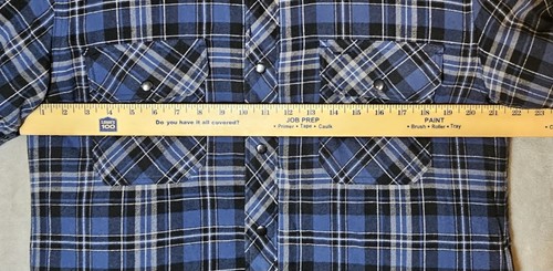 BC Clothing Men's Insulated Jacket Medium Blue Plaid Snap Buttons - Foto 6 di 12
